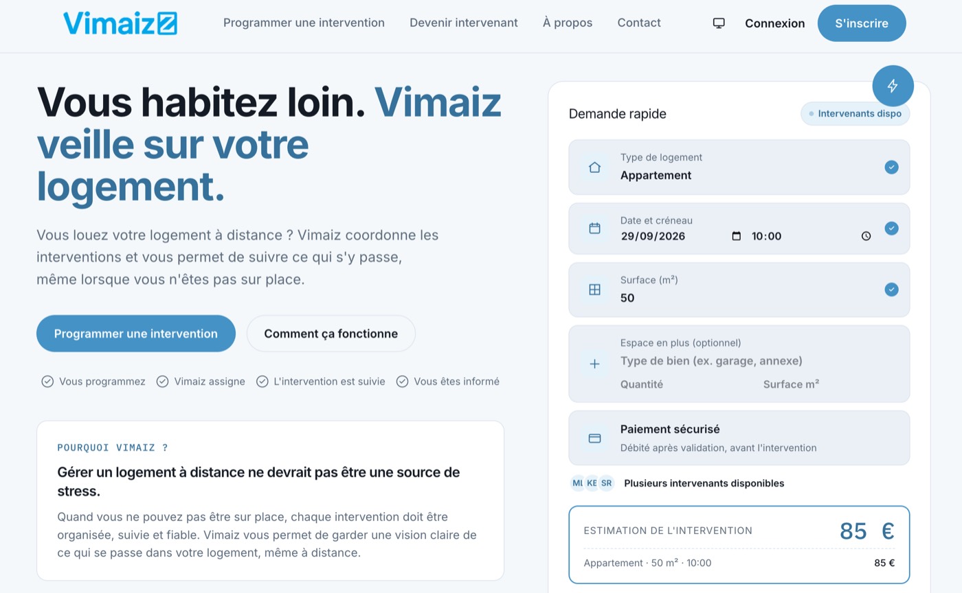 La demande d'intervention sur Vimaiz